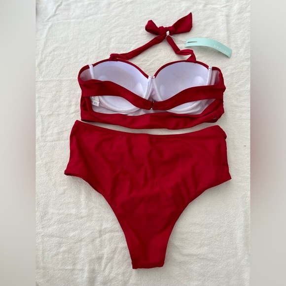 🌶️ *NWT* Dressfo Red swim top and bottom. Size 10 - Picture 5 of 8